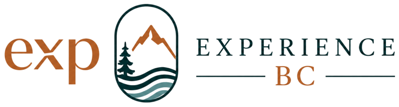 Experience BC logo with mountains and trees in an oval.